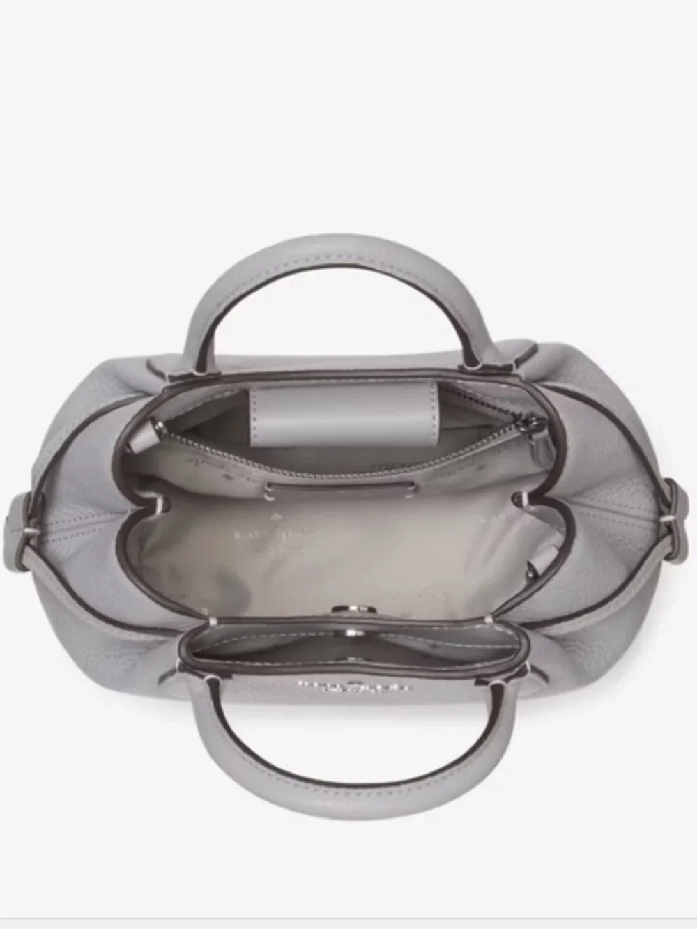 kate spade gray pebbled leather mini satchel crossbody